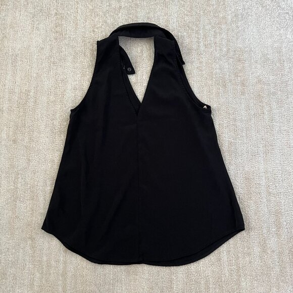 3 for $6 Solemio Sleeveless Black Studded Cutout Back Flowy Blouse Top S - Picture 4 of 7